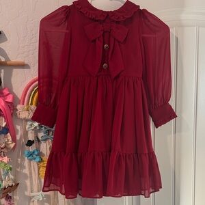 Elegant Red Kids Formal Dress